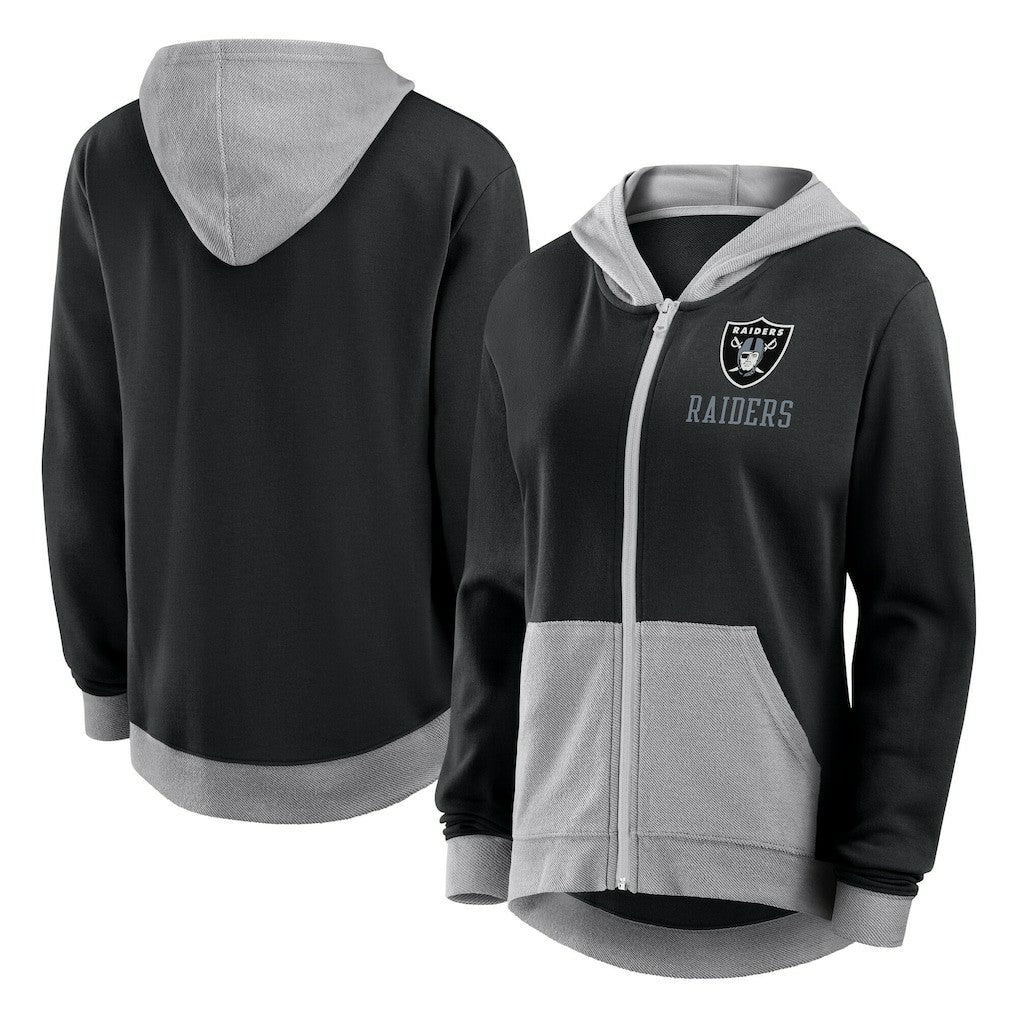 Las Vegas Raiders  Logo Athletic Women's Hit It French Terry Full-Zip Hoodie