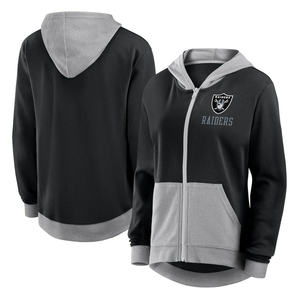 Las Vegas Raiders  Logo Athletic Women's Hit It French Terry Full-Zip Hoodie