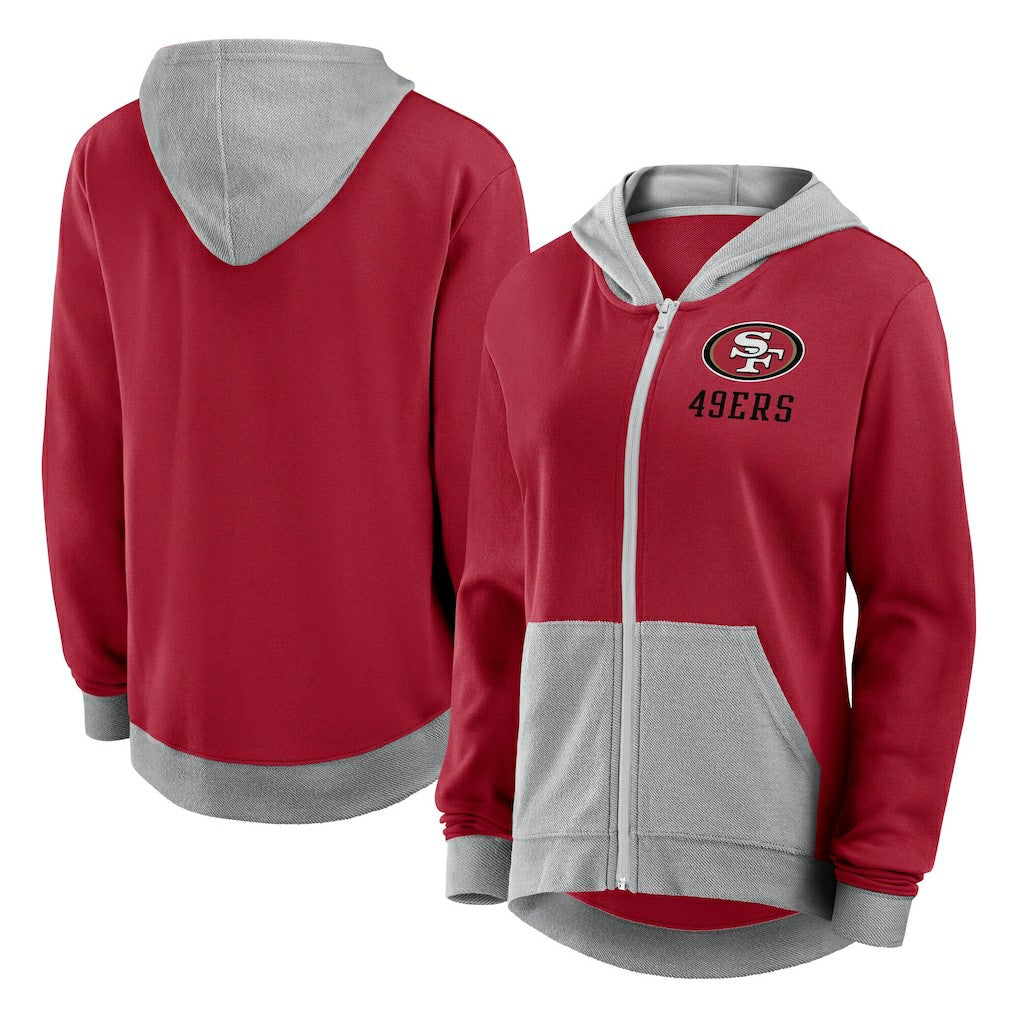 San Francisco 49ers  Logo Athletic Women's Hit It French Terry Full-Zip Hoodie