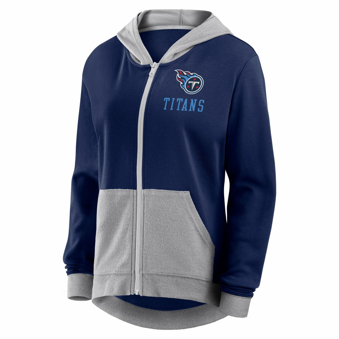 Tennessee Titans  Logo Athletic Women's Hit It French Terry Full-Zip Hoodie