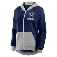 Dallas Cowboys  Logo Athletic Women's Hit It French Terry Full-Zip Hoodie