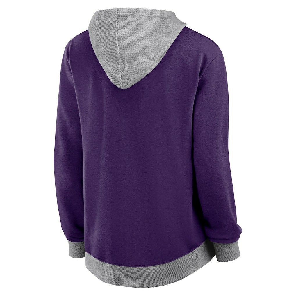 Baltimore Ravens  Logo Athletic Women's Hit It French Terry Full-Zip Hoodie