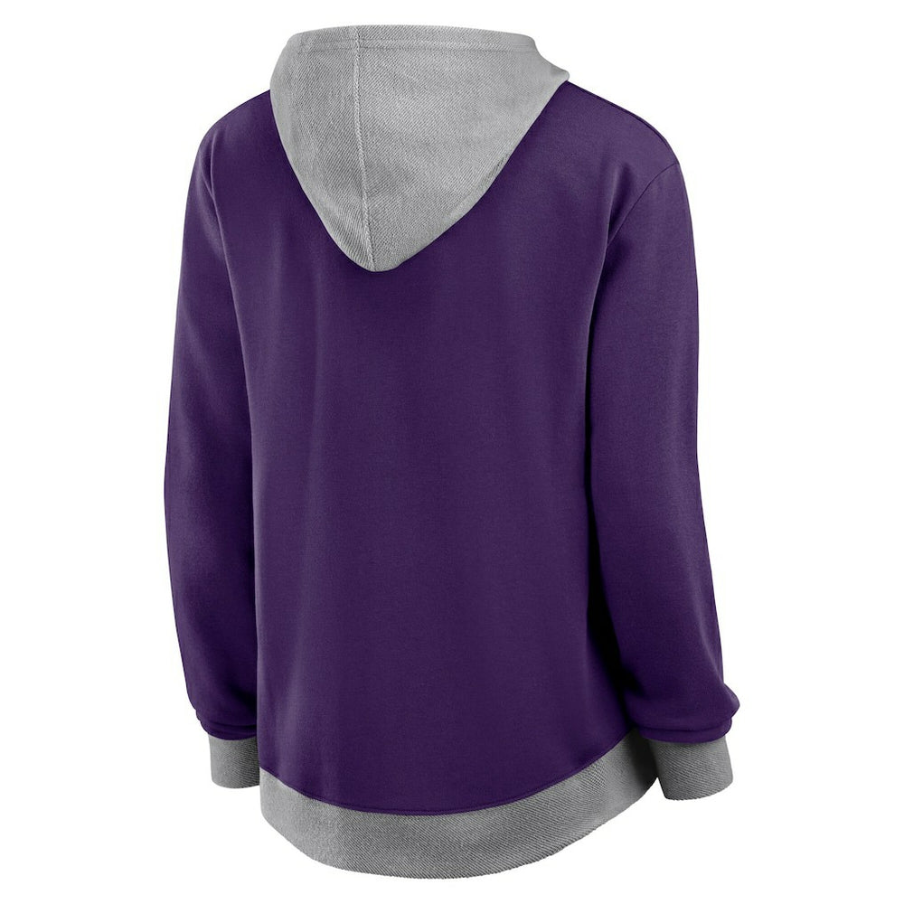 Baltimore Ravens  Logo Athletic Women's Hit It French Terry Full-Zip Hoodie