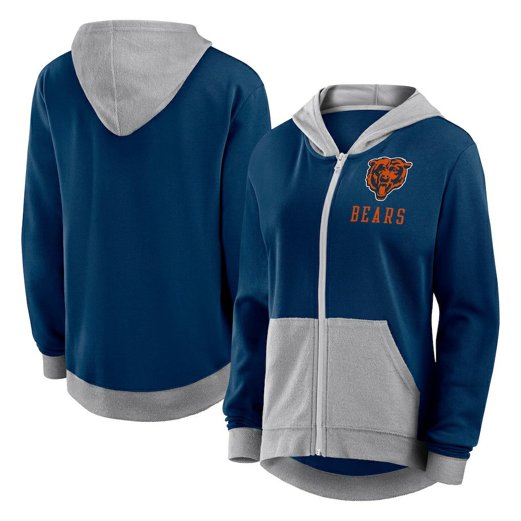 Chicago Bears  Logo Athletic Women's Hit It French Terry Full-Zip Hoodie