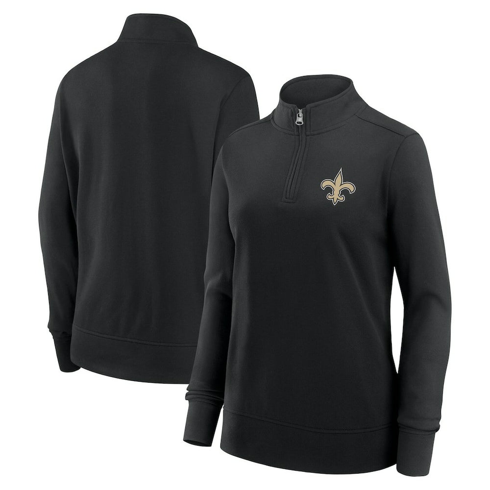 New Orleans Saints  Logo Athletic Women's Velocity Quarter-Zip Jacket