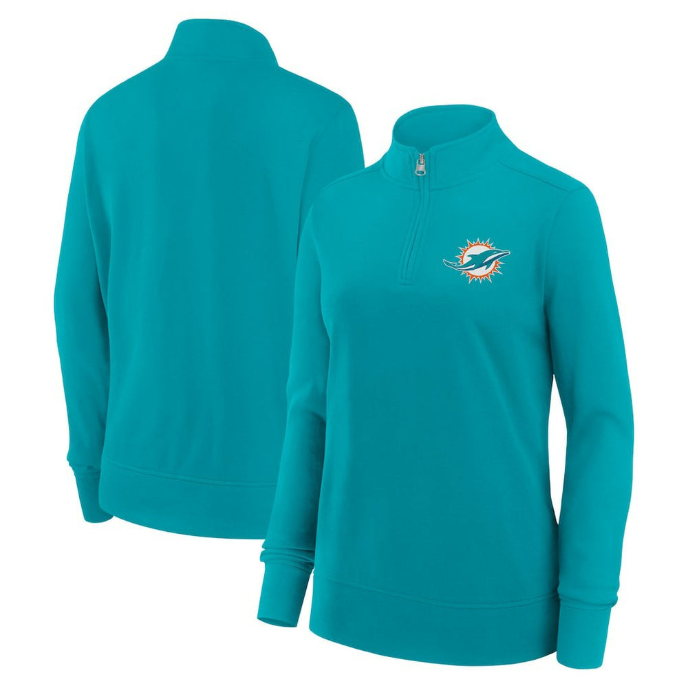 Miami Dolphins  Logo Athletic Women's Velocity Quarter-Zip Jacket