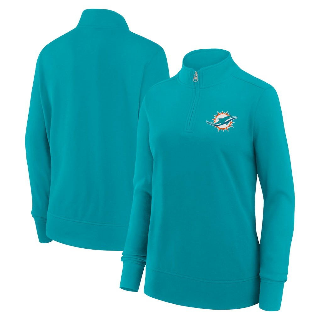 Miami Dolphins  Logo Athletic Women's Velocity Quarter-Zip Jacket