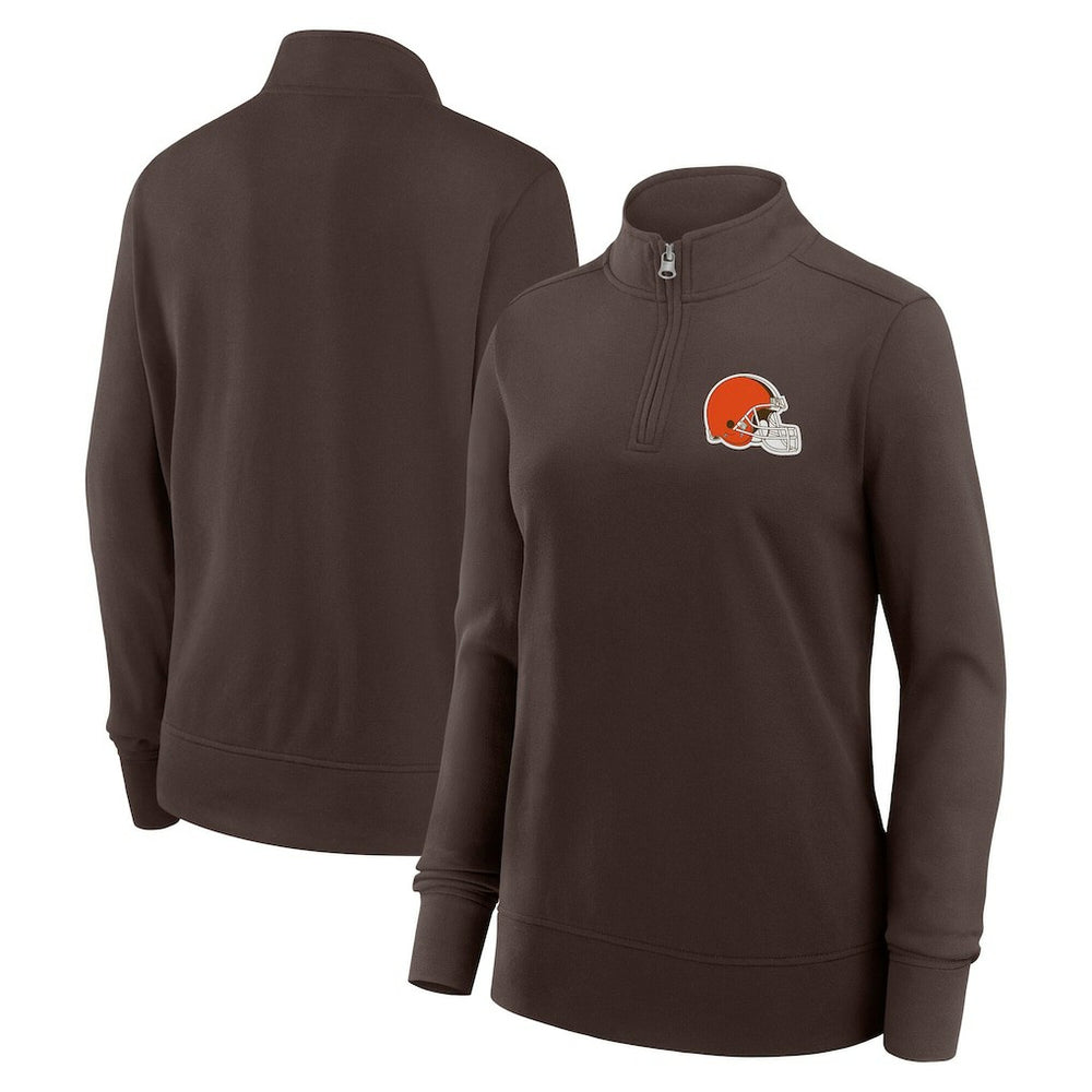 Cleveland Browns  Logo Athletic Women's Velocity Quarter-Zip Jacket