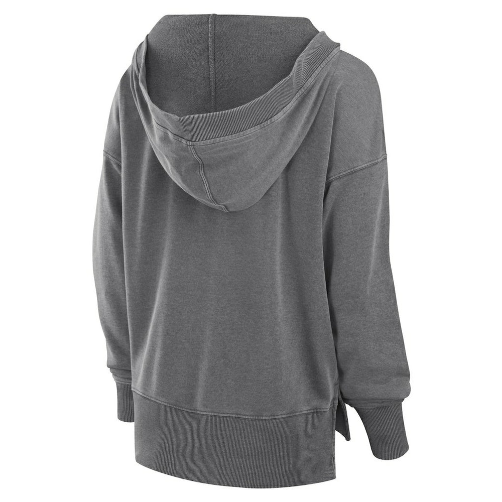 Jacksonville Jaguars Fanatics Women's Initiative Snow Wash French Terry V-Neck Pullover Hoodie