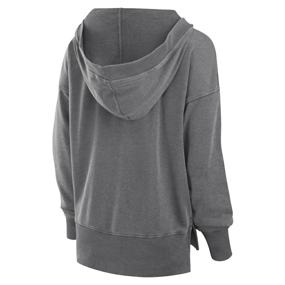 New Orleans Saints Fanatics Women's Initiative Snow Wash French Terry V-Neck Pullover Hoodie