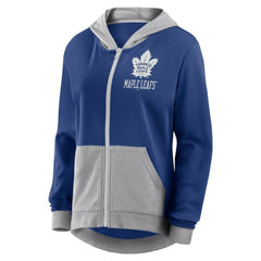 Toronto Maple Leafs Logo Athletic Women's Hit It French Terry Full-Zip Hoodie On Sale