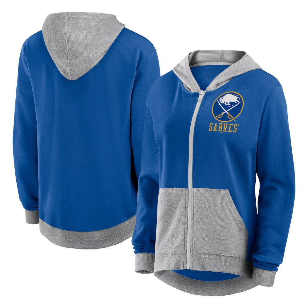 Buffalo Sabres Logo Athletic Women's Hit It French Terry Full-Zip Hoodie Outlet