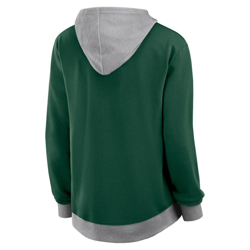 Minnesota Wild Logo Athletic Women's Hit It French Terry Full-Zip Hoodie On Sale