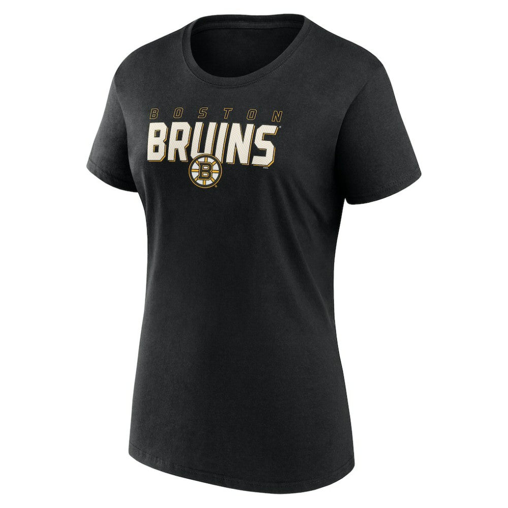 Boston Bruins Logo Athletic Women's Launch Scoop Neck T-Shirt Outlet
