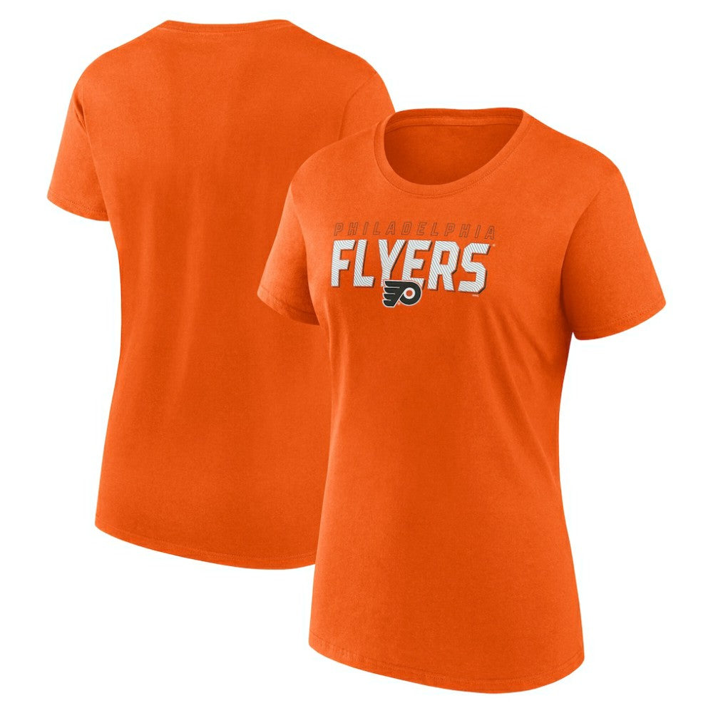 Philadelphia Flyers Logo Athletic Women's Launch Scoop Neck T-Shirt On Sale