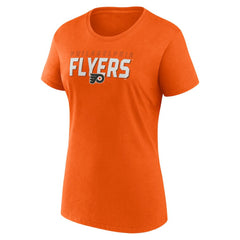 Philadelphia Flyers Logo Athletic Women's Launch Scoop Neck T-Shirt On Sale