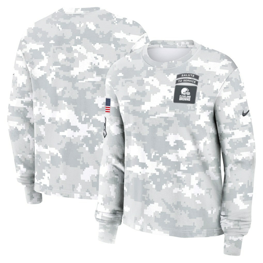 Cleveland Browns Nike Women's 2024 Salute To Service Dri-FIT Long Sleeve T-Shirt