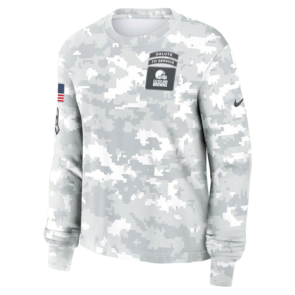 Cleveland Browns Nike Women's 2024 Salute To Service Dri-FIT Long Sleeve T-Shirt