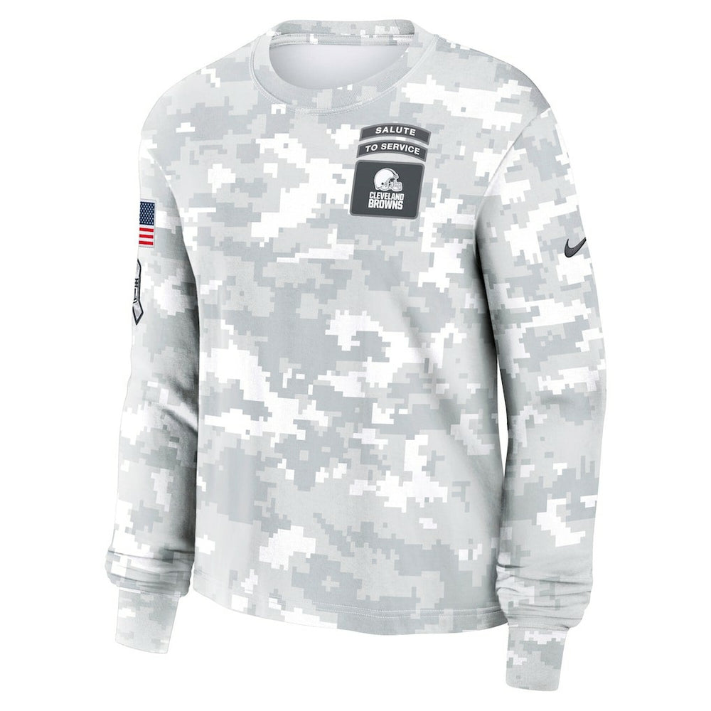 Cleveland Browns Nike Women's 2024 Salute To Service Dri-FIT Long Sleeve T-Shirt