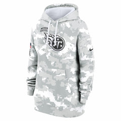 Tennessee Titans Nike Women's 2024 Salute To Service Club Fleece Oversized Pullover Hoodie