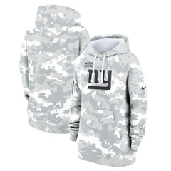 New York Giants Nike Women's 2024 Salute To Service Club Fleece Oversized Pullover Hoodie