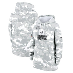 Cleveland Browns Nike Women's 2024 Salute To Service Club Fleece Oversized Pullover Hoodie