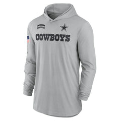 Dallas Cowboys Nike 2024 Salute to Service Lightweight Dri-FIT Long Sleeve Hoodie T-Shirt