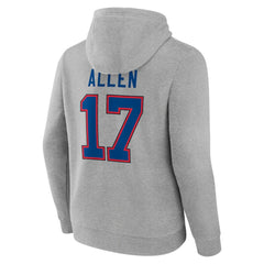 Buffalo Bills  Josh Allen  Icon Player Name & Number Pullover Hoodie