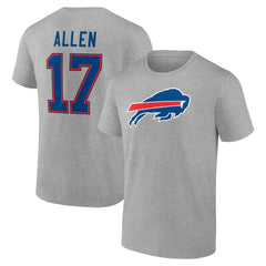 Buffalo Bills  Josh Allen  Icon Player Name & Number T-Shirt