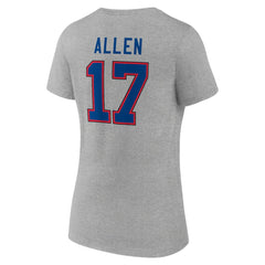 Buffalo Bills  Josh Allen  Women's Icon Player Name & Number V-Neck T-Shirt