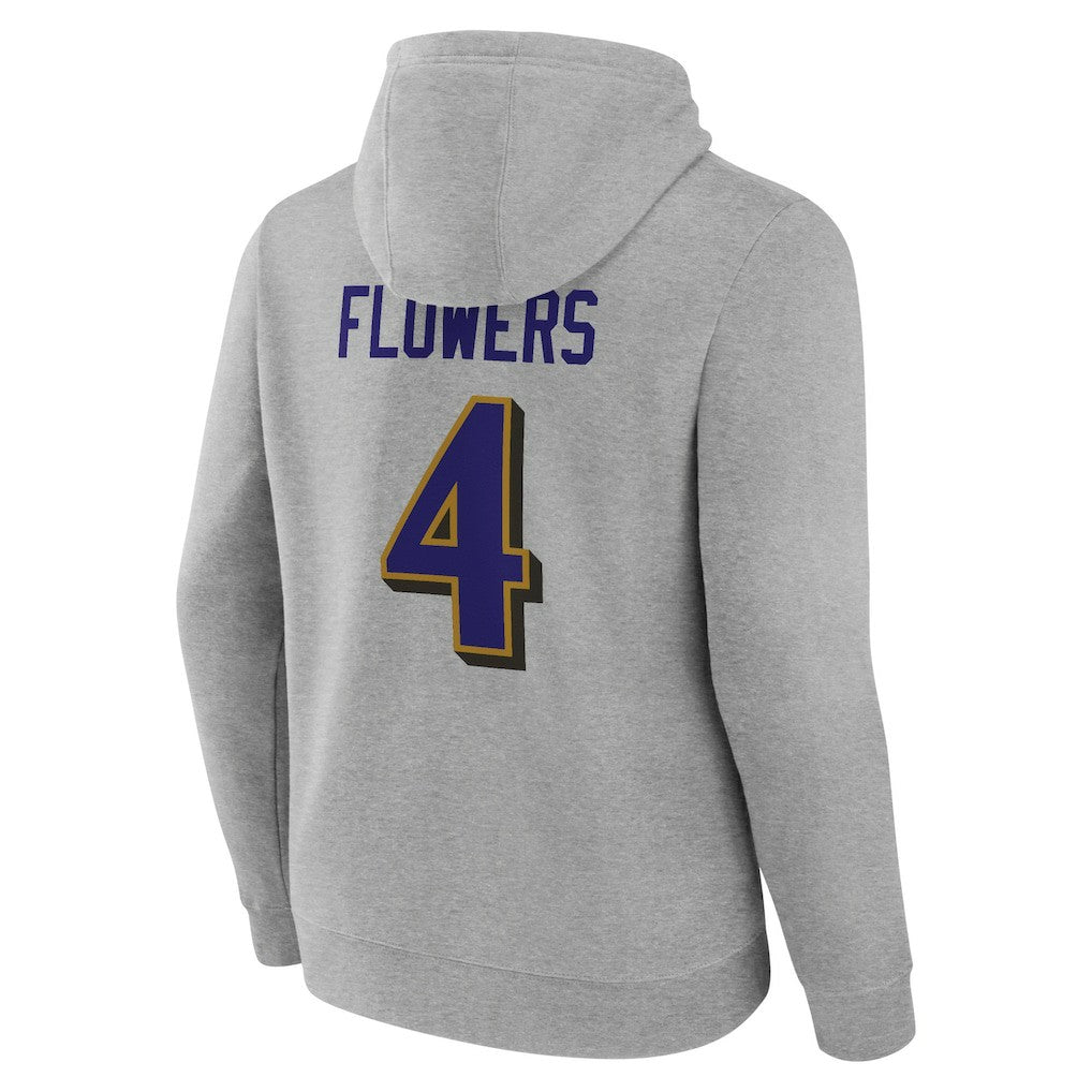Baltimore Ravens  Zay Flowers  Icon Player Name & Number Pullover Hoodie