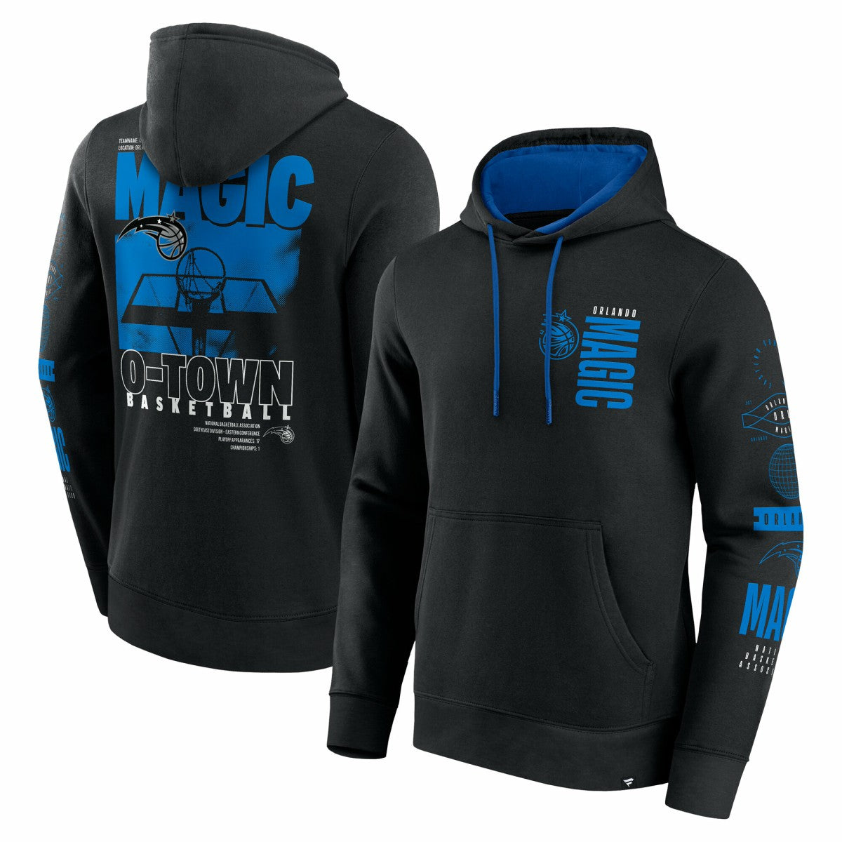 Orlando Magic Game Time Crossover Pullover Hoodie New