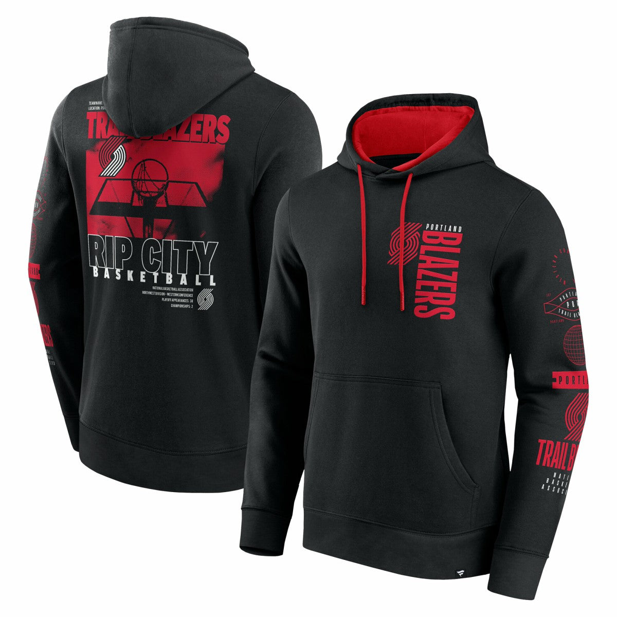 Portland Trail Blazers Game Time Crossover Pullover Hoodie For Sale