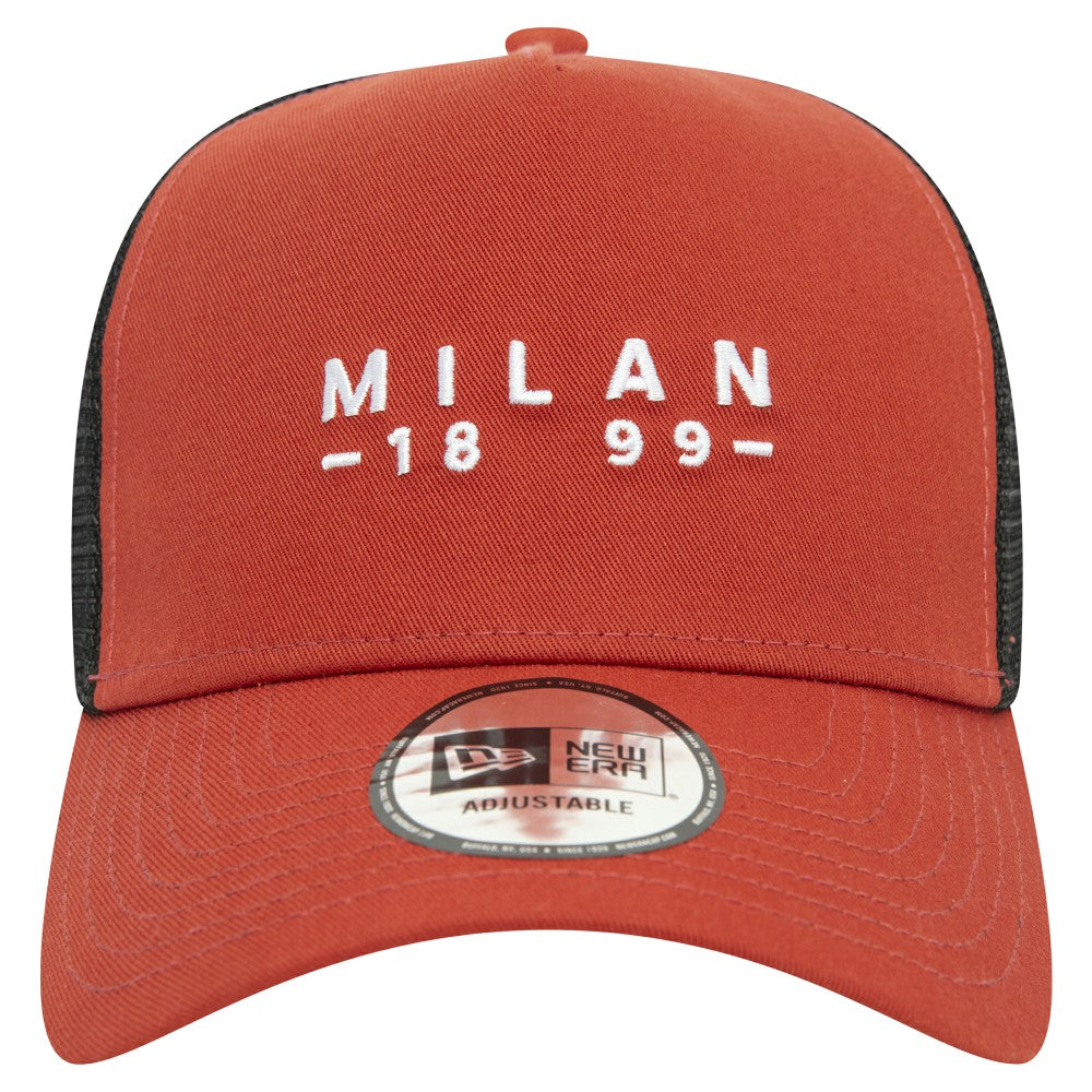 AC Milan New Era 9FORTY A-Frame Trucker Adjustable Hat Brown - New Era