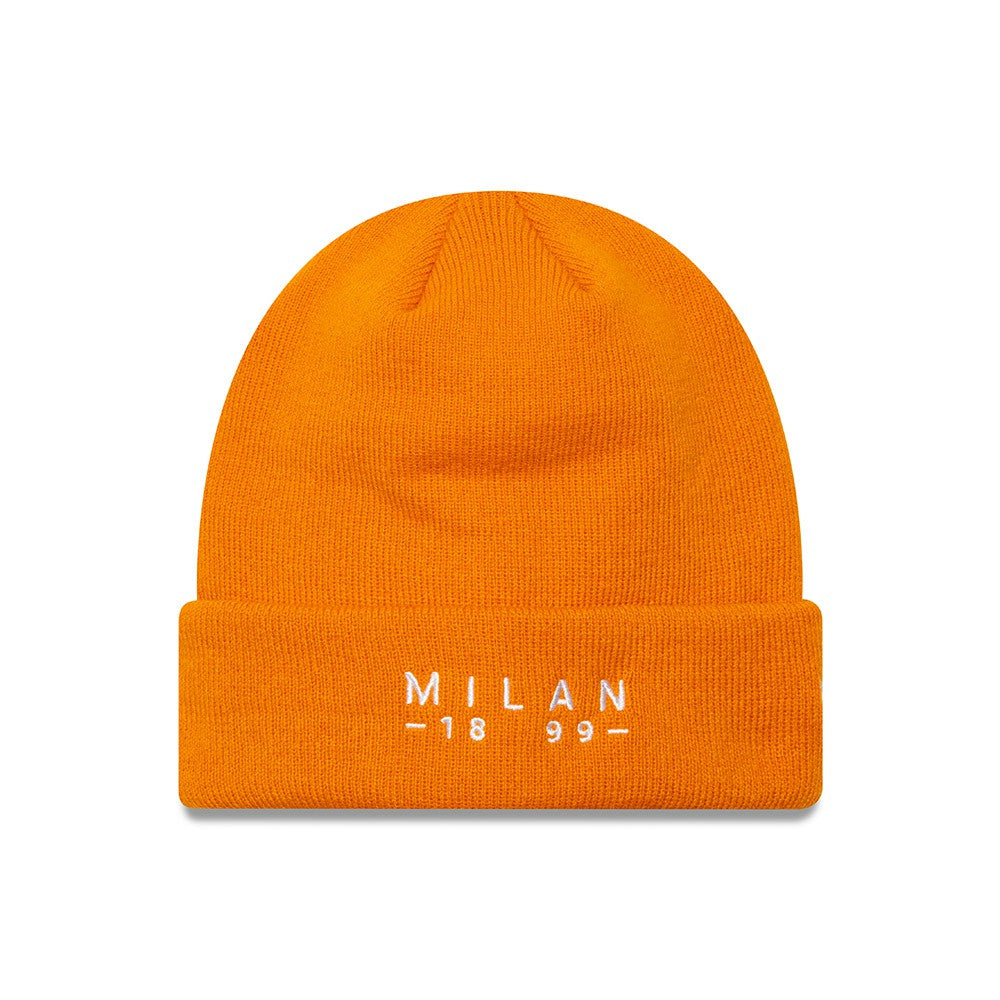 AC Milan New Era Wordmark Cuffed Knit Hat Orange - New Era