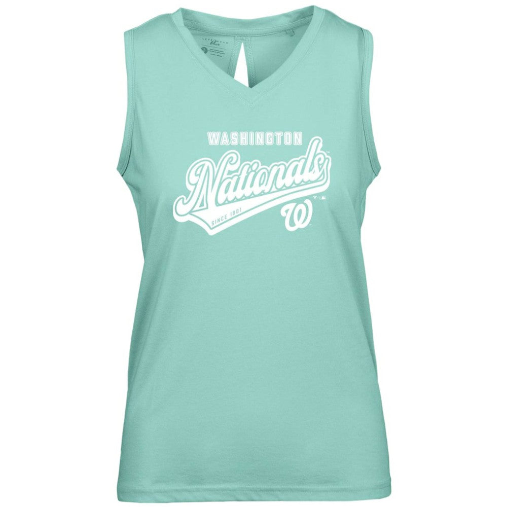 Washington Nationals Levelwear Women's  Paisley Sweep V-Neck Tank Top | MLB New