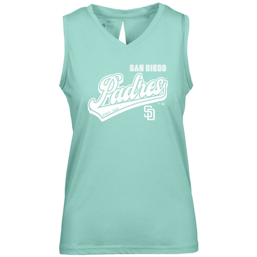 San Diego Padres Levelwear Women's  Paisley Sweep V-Neck Tank Top | MLB Discount