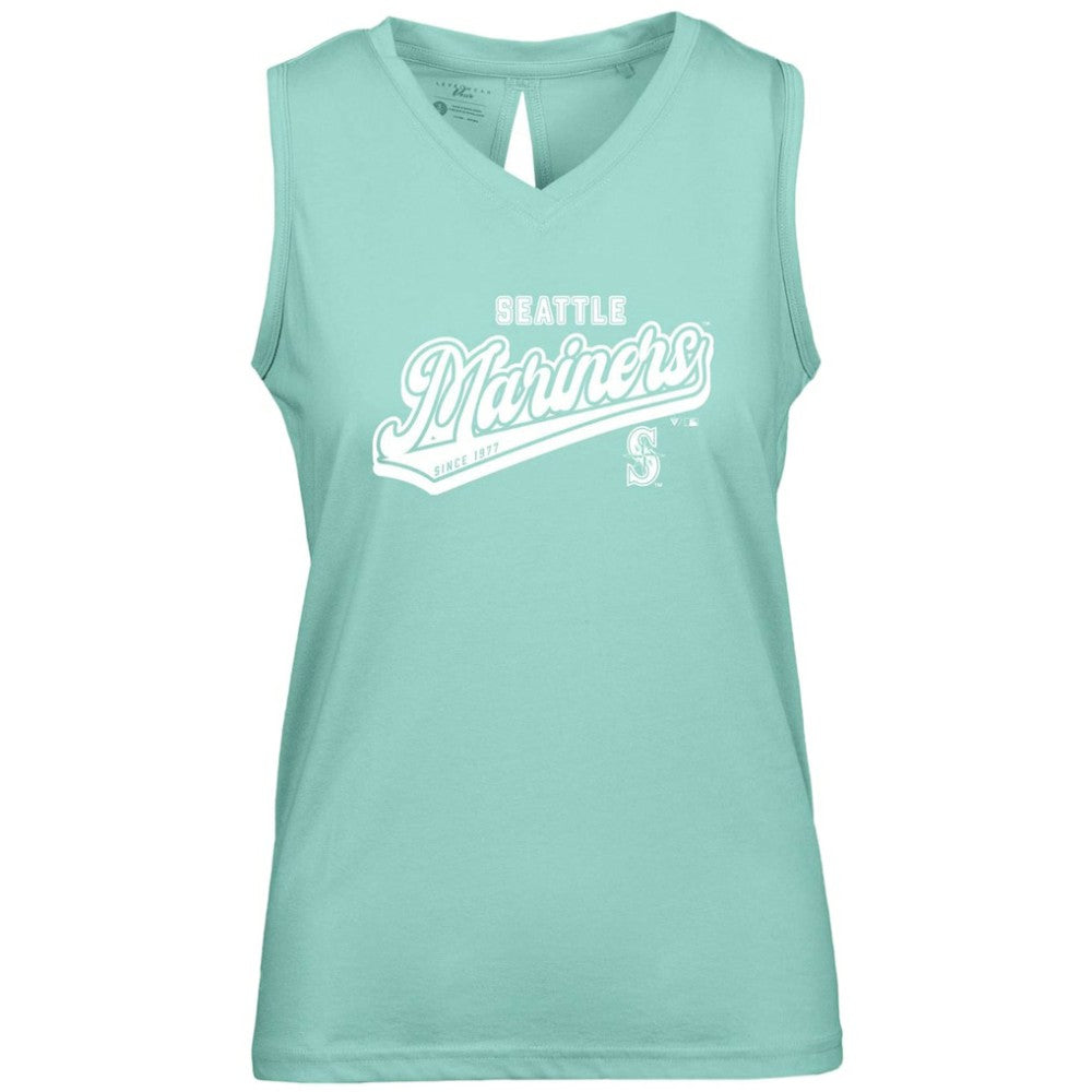 Seattle Mariners Levelwear Women's  Paisley Sweep V-Neck Tank Top | MLB Shop