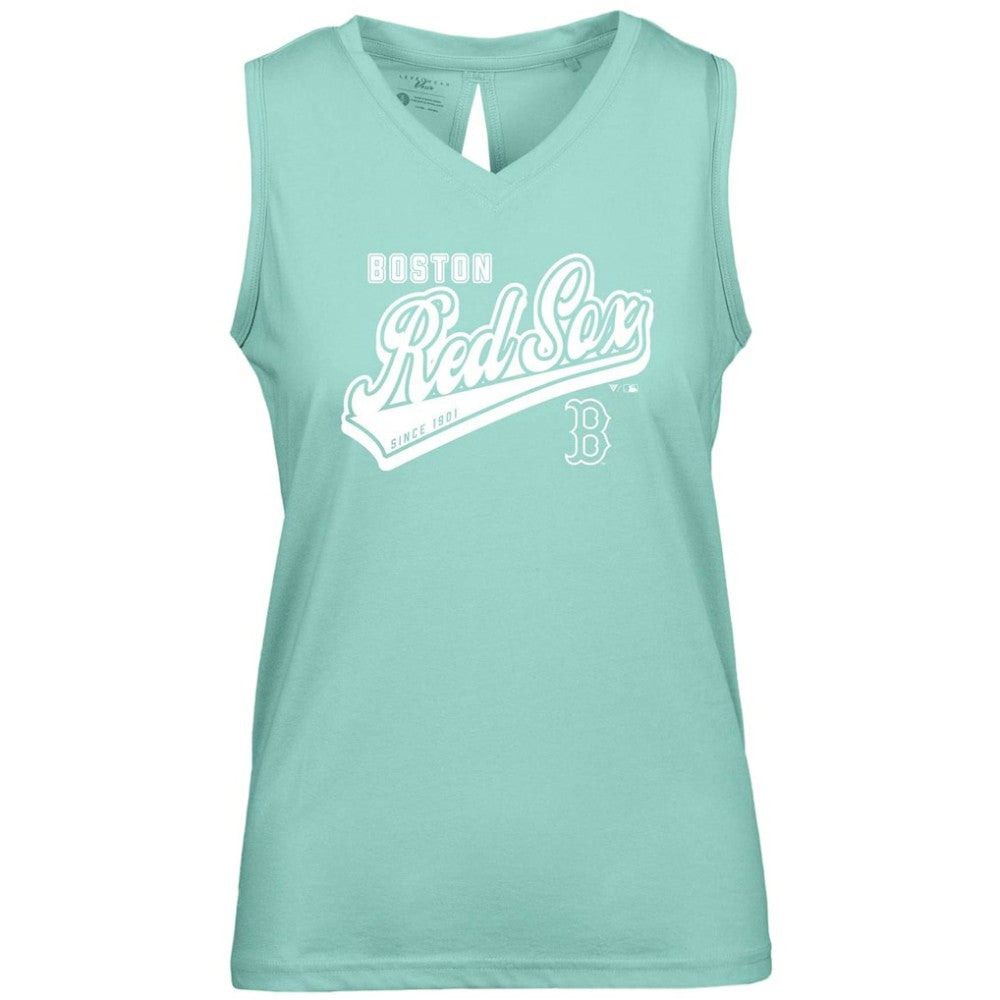 Boston Red Sox Levelwear Women's  Paisley Sweep V-Neck Tank Top | MLB Near me