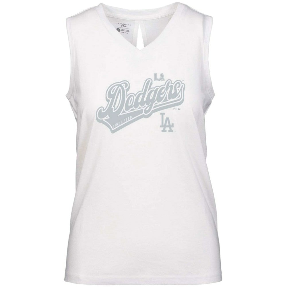 Los Angeles Dodgers Levelwear Women's  Paisley Sweep V-Neck Tank Top | MLB Shop