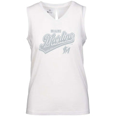 Miami Marlins Levelwear Women's  Paisley Sweep V-Neck Tank Top | MLB Near me