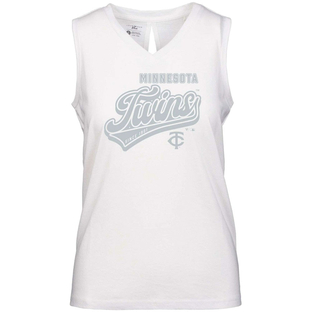 Minnesota Twins Levelwear Women's  Paisley Sweep V-Neck Tank Top | MLB Near me