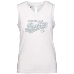 Toronto Blue Jays Levelwear Women's  Paisley Sweep V-Neck Tank Top | MLB New