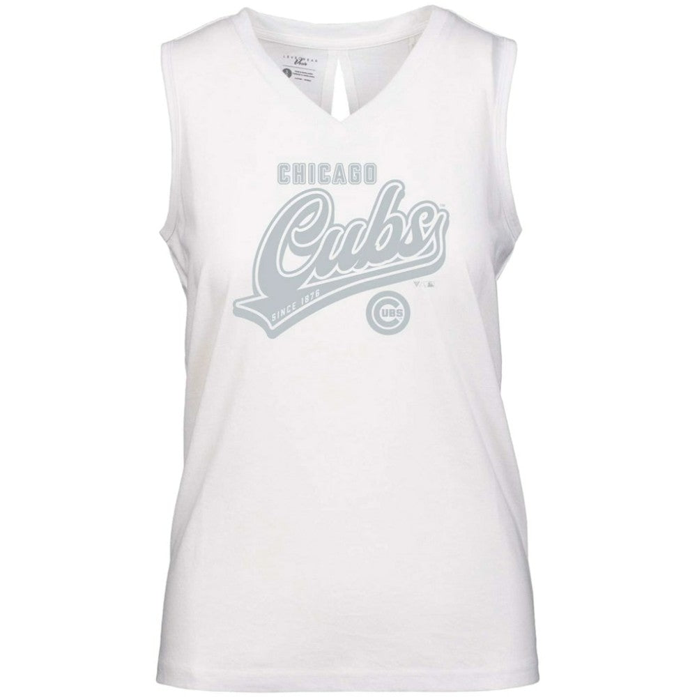 Chicago Cubs Levelwear Women's  Paisley Sweep V-Neck Tank Top | MLB Near me