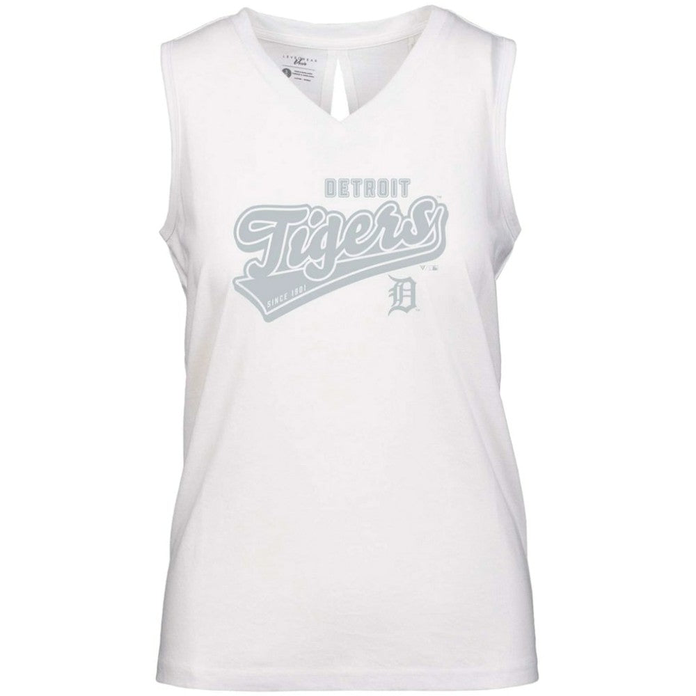 Detroit Tigers Levelwear Women's  Paisley Sweep V-Neck Tank Top | MLB Discount