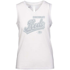 Cincinnati Reds Levelwear Women's  Paisley Sweep V-Neck Tank Top | MLB Outlet