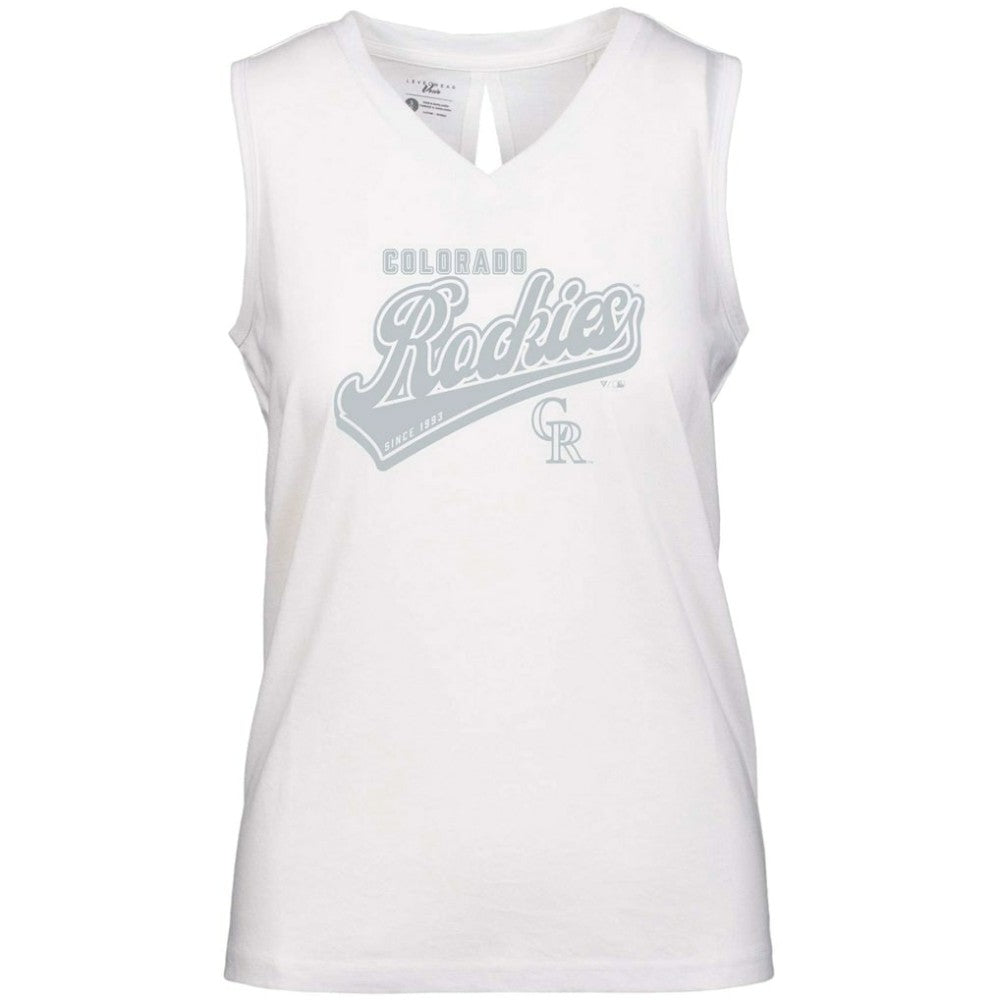 Colorado Rockies Levelwear Women's  Paisley Sweep V-Neck Tank Top | MLB Online