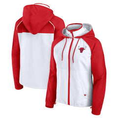 Chicago Bulls Women's Anorak Raglan Full-Zip Hoodie Jacket For Sale