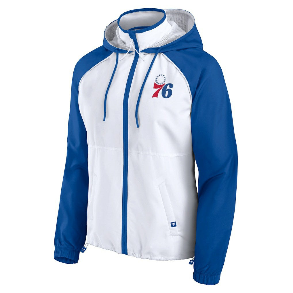 Philadelphia 76ers Women's Anorak Raglan Full-Zip Hoodie Jacket Discount