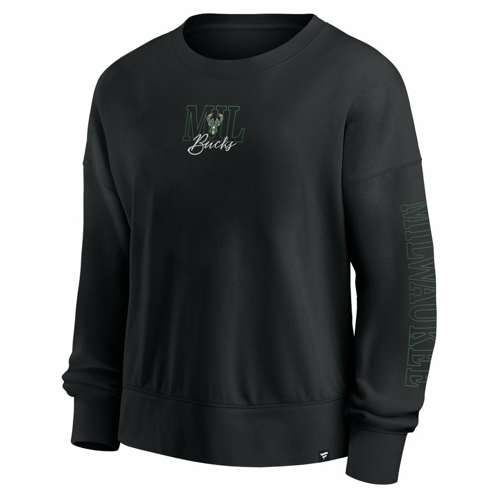 Milwaukee Bucks Women's Oversized Game Day Pullover Sweatshirt Discount